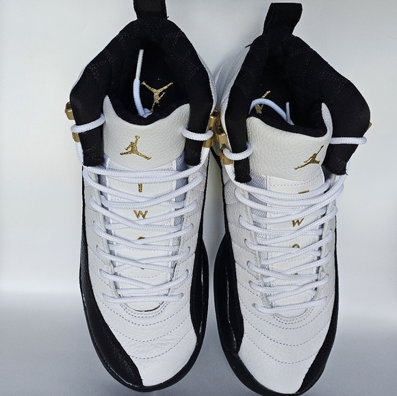 Air Jordan 12 Retro (GS) Royalty 6.5Y White/ Metallic Gold-Black 153265-170 - Picture 5 of 8